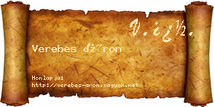 Verebes Áron névjegykártya